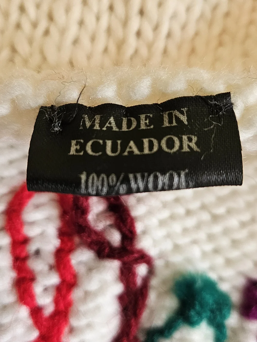 Anthropologie Hand Knit 100% Wool 'Under the Mistletoe' Christmas Dog Sweater